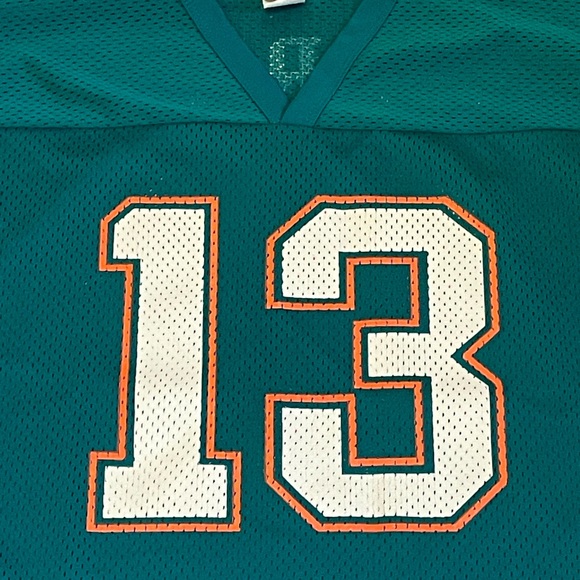 Vintage 80‘s NFL Miami Dolphins Dan Marino 13 Jersey Size L - Picture 4 of 7